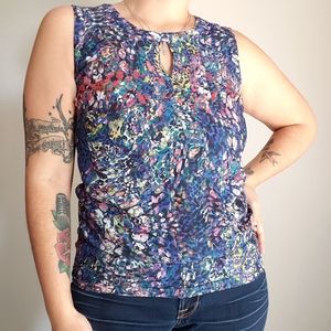 Cabi stainedglass sleeveless blouse size XS #3093